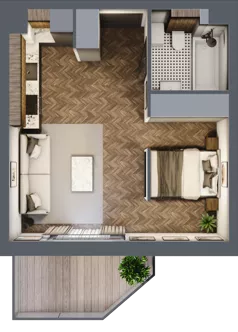 1 pokój, mieszkanie 32,94 m², piętro 3, oferta nr B212, Nad Odrą 3, Szczecin, Śródmieście, Łasztownia, ul. Celna 4