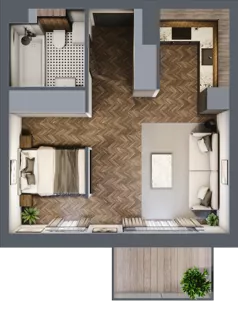 1 pokój, mieszkanie 33,43 m², piętro 4, oferta nr A314, Nad Odrą 3, Szczecin, Śródmieście, Łasztownia, ul. Celna 4