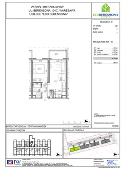 2 pokoje, mieszkanie 34,44 m², piętro 2, oferta nr D-36, Eco Berensona 2, Warszawa, Białołęka, Grodzisk, ul. Leona Berensona 124