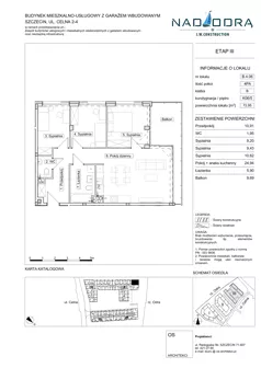 4 pokoje, mieszkanie 72,95 m², piętro 5, oferta nr B406, Nad Odrą 3, Szczecin, Śródmieście, Łasztownia, ul. Celna 4