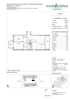3 pokoje, mieszkanie 75,06 m², piętro 7, oferta nr B603, Nad Odrą 3, Szczecin, Śródmieście, Łasztownia, ul. Celna 4