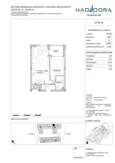 2 pokoje, mieszkanie 37,66 m², piętro 7, oferta nr B609, Nad Odrą 3, Szczecin, Śródmieście, Łasztownia, ul. Celna 4