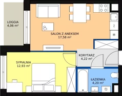 2 pokoje, mieszkanie 38,93 m², parter, oferta nr B.1.4, Osiedle Kwintet, Warszawa, Białołęka, Grodzisk, ul. Podwójna 2, 4, 6, 8, 10