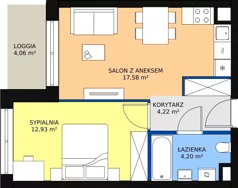 2 pokoje, mieszkanie 38,93 m², parter, oferta nr B.3.4, Osiedle Kwintet, Warszawa, Białołęka, Grodzisk, ul. Podwójna 2, 4, 6, 8, 10