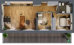 3 pokoje, mieszkanie 59,99 m², piętro 3, oferta nr B.3.20, Osiedle Kwintet, Warszawa, Białołęka, Grodzisk, ul. Podwójna 2, 4, 6, 8, 10