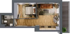 2 pokoje, mieszkanie 33,78 m², parter, oferta nr B.5.6, Osiedle Kwintet, Warszawa, Białołęka, Grodzisk, ul. Podwójna 2, 4, 6, 8, 10