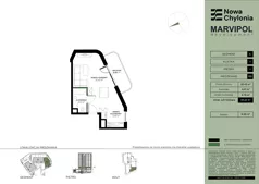 1 pokój, apartament 33,23 m², piętro 1, oferta nr C/C-1-02, Nowa Chylonia, Gdynia, Chylonia, Chylonia, ul. Pucka 4