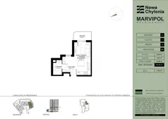 1 pokój, apartament 25,70 m², piętro 2, oferta nr C/C-2-04, Nowa Chylonia, Gdynia, Chylonia, Chylonia, ul. Pucka 4