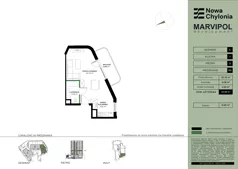 1 pokój, mieszkanie 33,58 m², piętro 3, oferta nr C/C-3-02, Nowa Chylonia, Gdynia, Chylonia, Chylonia, ul. Pucka 4