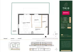 2 pokoje, mieszkanie 42,34 m², parter, oferta nr C/C001, Trio Park, Wrocław, Klecina, Krzyki, ul. Dożynkowa