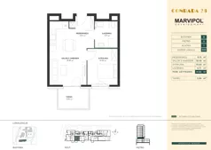 2 pokoje, mieszkanie 41,82 m², parter, oferta nr B/B003, Conrada 28, Warszawa, Bielany, ul. Josepha Conrada 28