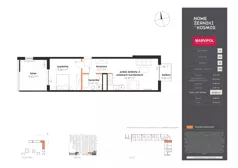 2 pokoje, mieszkanie 52,06 m², piętro 1, oferta nr A/A-01-06-K2, Nowe Żerniki, Wrocław, Żerniki, ul. Kosmonautów / al. Architektów