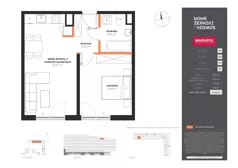2 pokoje, mieszkanie 47,49 m², piętro 10, oferta nr B/B-10-21-K5, Nowe Żerniki, Wrocław, Żerniki, ul. Kosmonautów / al. Architektów