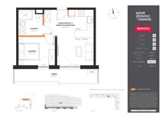 2 pokoje, mieszkanie 37,32 m², piętro 5, oferta nr B/B-05-14-K3, Nowe Żerniki, Wrocław, Żerniki, ul. Kosmonautów / al. Architektów