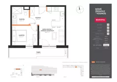 2 pokoje, mieszkanie 37,32 m², piętro 7, oferta nr B/B-07-14-K3, Nowe Żerniki, Wrocław, Żerniki, ul. Kosmonautów / al. Architektów
