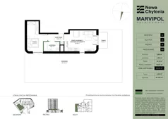 2 pokoje, mieszkanie 43,43 m², piętro 2, oferta nr C/C-2-06, Nowa Chylonia, Gdynia, Chylonia, Chylonia, ul. Pucka 4