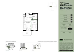 2 pokoje, apartament 33,34 m², piętro 1, oferta nr A/A2-1-02, Nowa Chylonia, Gdynia, Chylonia, Chylonia, ul. Pucka 4