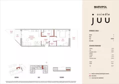 2 pokoje, mieszkanie 51,54 m², parter, oferta nr A/M007, Osiedle Juu, Warszawa, Białołęka, Grodzisk, ul. Skarbka z Gór 47