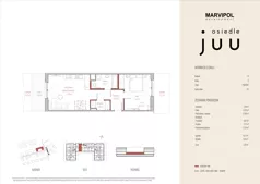 2 pokoje, mieszkanie 51,34 m², parter, oferta nr A/M025, Osiedle Juu, Warszawa, Białołęka, Grodzisk, ul. Skarbka z Gór 47