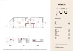 2 pokoje, mieszkanie 51,53 m², parter, oferta nr A/M034, Osiedle Juu, Warszawa, Białołęka, Grodzisk, ul. Skarbka z Gór 47