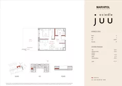 2 pokoje, mieszkanie 34,62 m², parter, oferta nr A/M038, Osiedle Juu, Warszawa, Białołęka, Grodzisk, ul. Skarbka z Gór 47