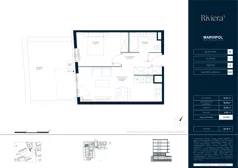 2 pokoje, mieszkanie 37,31 m², piętro 4, oferta nr B/M070, Riviera 5, Warszawa, Białołęka, Żerań, ul. Żubowiecka