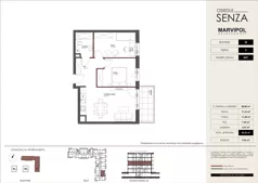 3 pokoje, mieszkanie 55,52 m², piętro 2, oferta nr 3E/M31, Osiedle Senza, Warszawa, Białołęka, Nowodwory, ul. Grzymalitów 3C, 3D, 3E