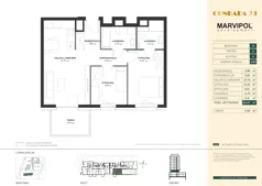 3 pokoje, mieszkanie 59,07 m², parter, oferta nr B/B040, Conrada 28, Warszawa, Bielany, ul. Josepha Conrada 28