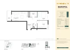 3 pokoje, mieszkanie 58,48 m², piętro 1, oferta nr B/B046, Conrada 28, Warszawa, Bielany, ul. Josepha Conrada 28