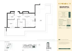 3 pokoje, mieszkanie 44,07 m², piętro 8, oferta nr B/B077, Conrada 28, Warszawa, Bielany, ul. Josepha Conrada 28
