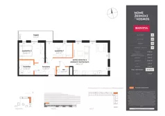 3 pokoje, mieszkanie 64,64 m², piętro 3, oferta nr A/A-03-10-K2, Nowe Żerniki, Wrocław, Żerniki, ul. Kosmonautów / al. Architektów