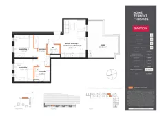 3 pokoje, mieszkanie 63,38 m², piętro 1, oferta nr B/AB-01-07-K2, Nowe Żerniki, Wrocław, Żerniki, ul. Kosmonautów / al. Architektów