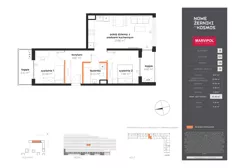 3 pokoje, mieszkanie 61,42 m², piętro 6, oferta nr B/B-06-16-K4, Nowe Żerniki, Wrocław, Żerniki, ul. Kosmonautów / al. Architektów