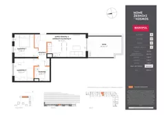 3 pokoje, mieszkanie 56,13 m², piętro 1, oferta nr B/B-01-12-K3, Nowe Żerniki, Wrocław, Żerniki, ul. Kosmonautów / al. Architektów