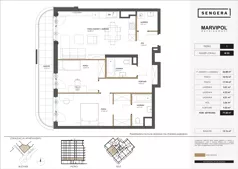 3 pokoje, apartament 79,48 m², piętro 1, oferta nr 1/M05, Sengera 1, Warszawa, Ursynów, Natolin, ul. Mariana Sengera „Cichego” 1