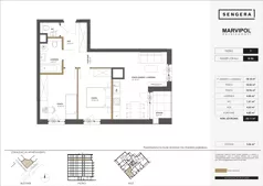 3 pokoje, apartament 55,11 m², piętro 7, oferta nr 1/M46, Sengera 1, Warszawa, Ursynów, Natolin, ul. Mariana Sengera „Cichego” 1