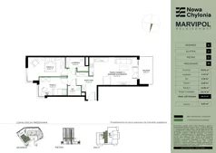 3 pokoje, mieszkanie 64,11 m², piętro 2, oferta nr A/A2-2-01, Nowa Chylonia, Gdynia, Chylonia, Chylonia, ul. Pucka 4
