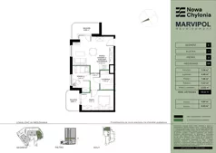 3 pokoje, apartament 49,52 m², piętro 2, oferta nr C/C-2-05, Nowa Chylonia, Gdynia, Chylonia, Chylonia, ul. Pucka 4