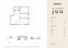3 pokoje, mieszkanie 56,87 m², parter, oferta nr A/M036, Osiedle Juu, Warszawa, Białołęka, Grodzisk, ul. Skarbka z Gór 47