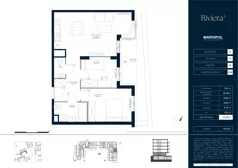 3 pokoje, mieszkanie 52,60 m², piętro 2, oferta nr A/M116, Riviera 5, Warszawa, Białołęka, Żerań, ul. Żubowiecka