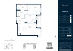3 pokoje, mieszkanie 52,60 m², piętro 3, oferta nr A/M127, Riviera 5, Warszawa, Białołęka, Żerań, ul. Żubowiecka