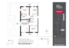 4 pokoje, mieszkanie 74,24 m², piętro 11, oferta nr B/B-11-19-K4, Nowe Żerniki, Wrocław, Żerniki, ul. Kosmonautów / al. Architektów