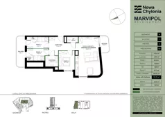 4 pokoje, mieszkanie 70,75 m², piętro 2, oferta nr B/B1-2-03, Nowa Chylonia, Gdynia, Chylonia, Chylonia, ul. Pucka 4