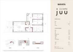 4 pokoje, mieszkanie 71,67 m², parter, oferta nr A/M022, Osiedle Juu, Warszawa, Białołęka, Grodzisk, ul. Skarbka z Gór 47