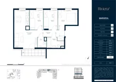 4 pokoje, mieszkanie 64,86 m², piętro 1, oferta nr A/M075, Riviera 5, Warszawa, Białołęka, Żerań, ul. Żubowiecka