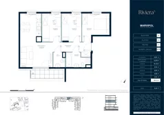 4 pokoje, mieszkanie 66,12 m², piętro 2, oferta nr A/M079, Riviera 5, Warszawa, Białołęka, Żerań, ul. Żubowiecka
