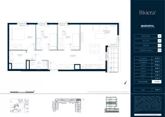 4 pokoje, mieszkanie 70,54 m², piętro 2, oferta nr A/M113, Riviera 5, Warszawa, Białołęka, Żerań, ul. Żubowiecka
