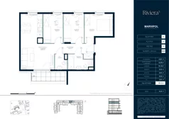 4 pokoje, mieszkanie 66,12 m², piętro 3, oferta nr A/M083, Riviera 5, Warszawa, Białołęka, Żerań, ul. Żubowiecka