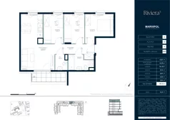 4 pokoje, mieszkanie 66,12 m², piętro 4, oferta nr A/M087, Riviera 5, Warszawa, Białołęka, Żerań, ul. Żubowiecka