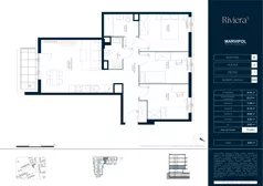 4 pokoje, mieszkanie 70,66 m², piętro 1, oferta nr B/M053, Riviera 5, Warszawa, Białołęka, Żerań, ul. Żubowiecka